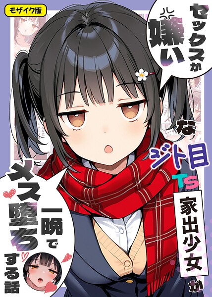 【フルカラー×悪魔ほろほろ】セックスが嫌いなジト目TS家出少女が一晩でメス堕ちする話 モザイク版